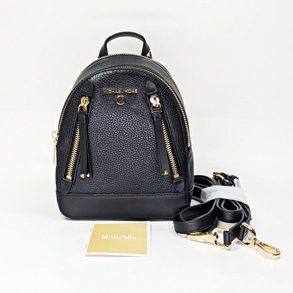 Michael Kors Brooklyn Mini Leather Pebbled Messenger Backpack (MSRP $258) - Picture 3 of 12